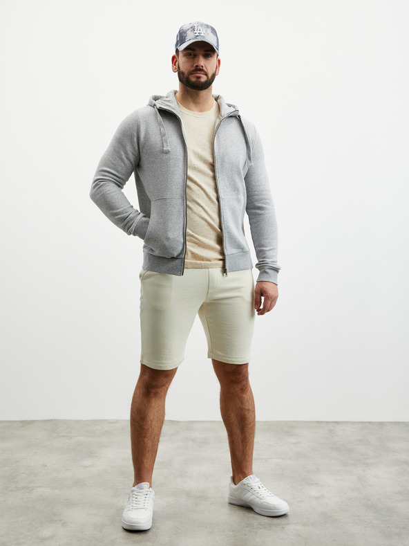 ZOOT.lab Šedá pánska základná žíhaná mikina na zips ZOOT.lab Michael