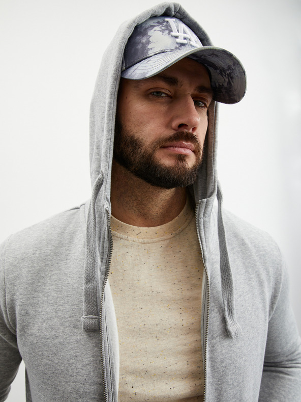 ZOOT.lab Šedá pánska základná žíhaná mikina na zips ZOOT.lab Michael