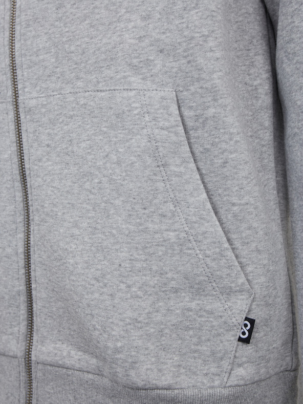 ZOOT.lab Šedá pánska základná žíhaná mikina na zips ZOOT.lab Michael