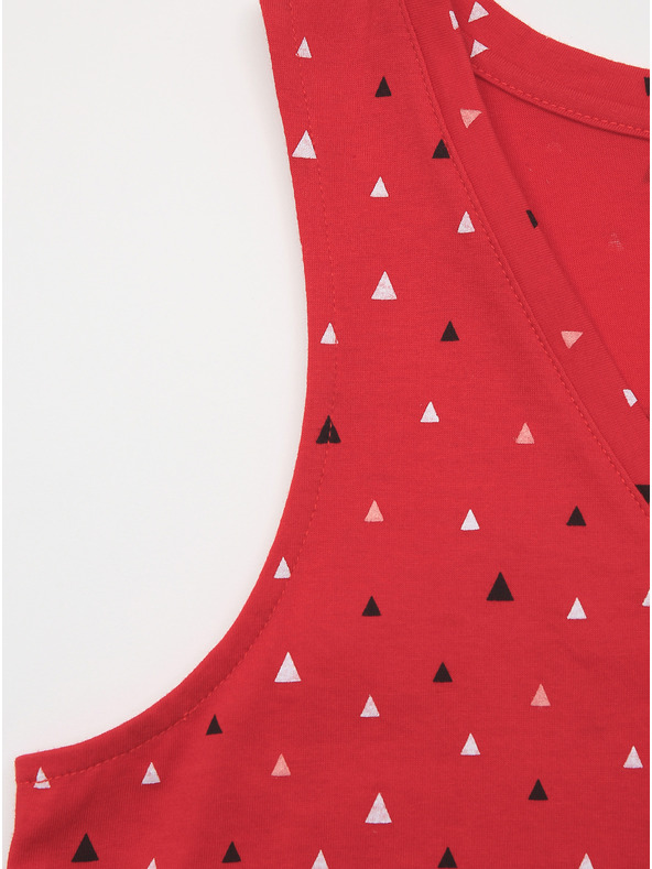 ZOOT.lab Červené dámske vzorované tielko ZOOT.lab Dagmar