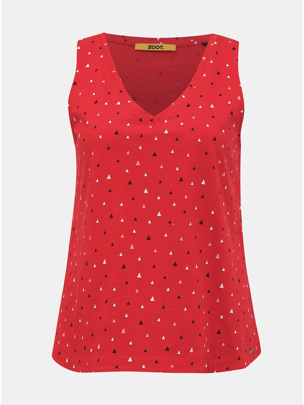 ZOOT.lab Červené dámske vzorované tielko ZOOT.lab Dagmar