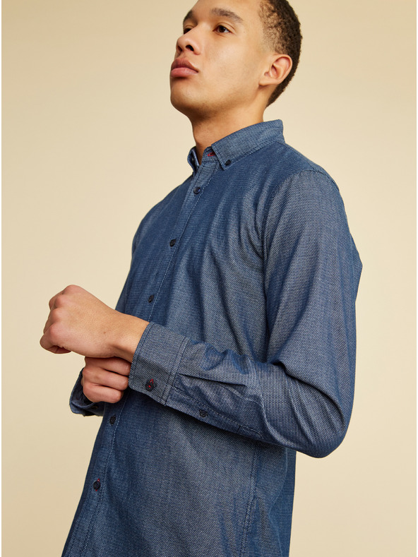 ZOOT.lab Modrá pánska košeľa ZOOT.lab Aiden