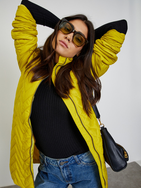 ZOOT.lab Zelenožltý dámsky prešívaný kabát ZOOT.lab Molly