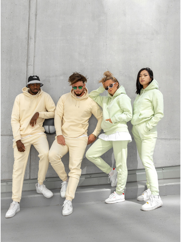 ICOONIC Béžové unisex základné tepláky ICOONIC