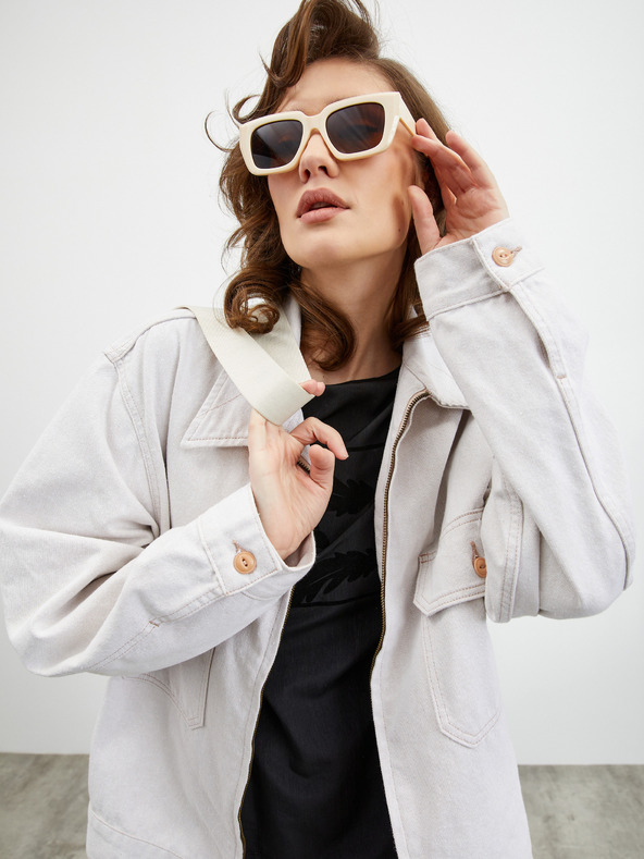 ZOOT.lab Čierna dámska voľná košeľa s potlačou ZOOT.lab Rozy