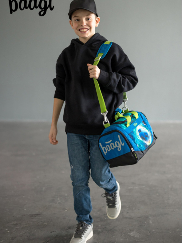 BAAGL  Modrá detská športová taška Futbal Lopta Baagl