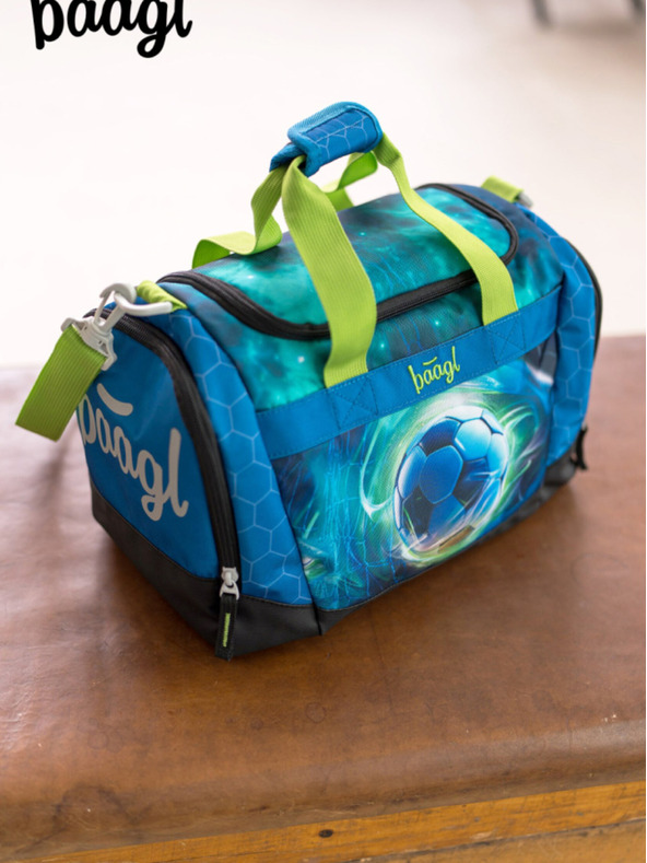 BAAGL  Modrá detská športová taška Futbal Lopta Baagl
