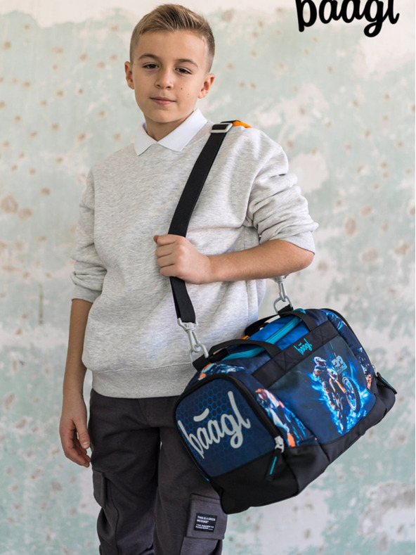 BAAGL  Modrá Detská športová taška Motorka Baagl