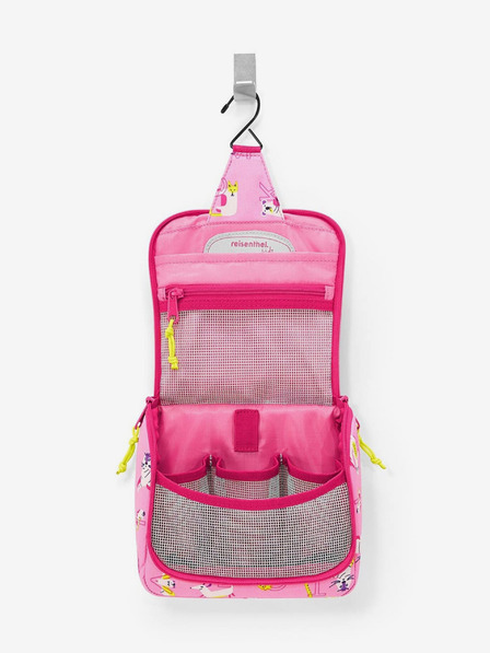 Reisenthel Ružová dievčenská kozmetická taška s motívom slona Reisenthel Toiletbag S Kids Abc friends pink
