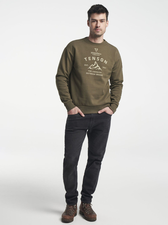 Tenson Pánska mikina TENSON Himalaya Crew M khaki