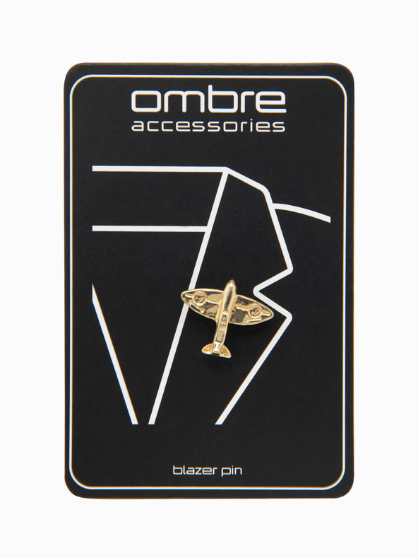Ombre Clothing Ozdobná kovová spona na šaty malá hladká zlatá Oblečenie Ombre