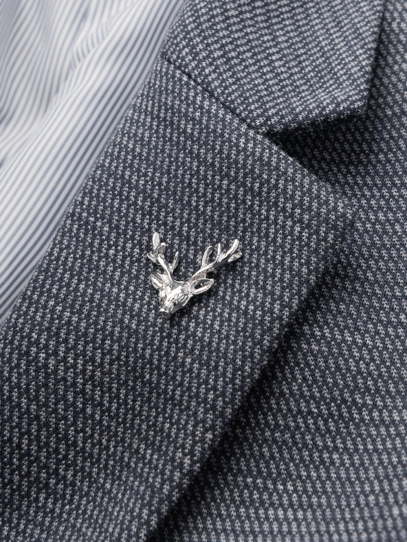 Ombre Clothing Kovová ozdobná jelenia spona na šaty strieborná Ombre Oblečenie