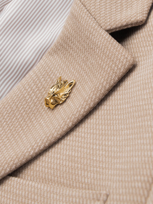 Ombre Clothing Kovová ozdobná vlčia spona na šaty zlatá Ombre Clothing