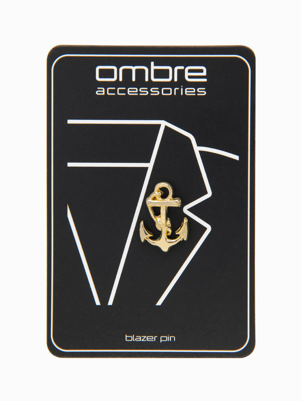 Ombre Clothing Ozdobná kovová spona na šaty zlatá Ombre oblečenie