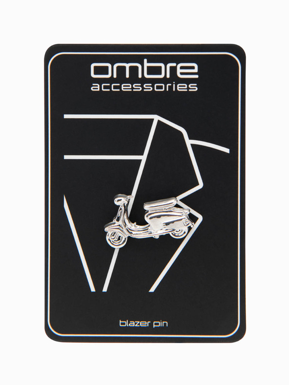 Ombre Clothing Ozdobná kovová spona na šaty strieborná Ombre Clothing