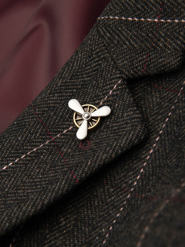 Ombre Clothing Kovový dekoračný špendlík na šaty s vrtuľou krémový Ombre Clothing