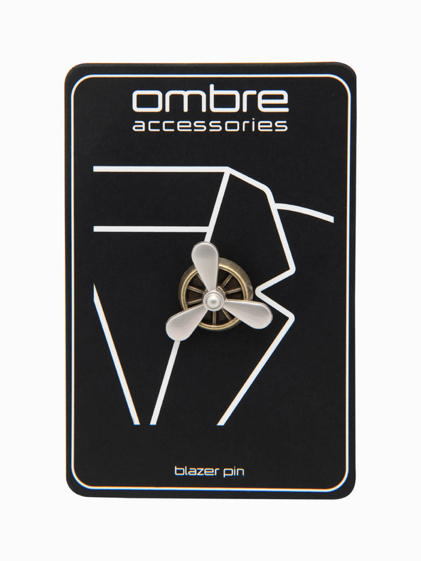 Ombre Clothing Kovový dekoračný špendlík na šaty s vrtuľou krémový Ombre Clothing