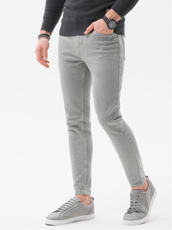 Ombre Clothing Šedé pánske džínsy Ombre Clothing P1058