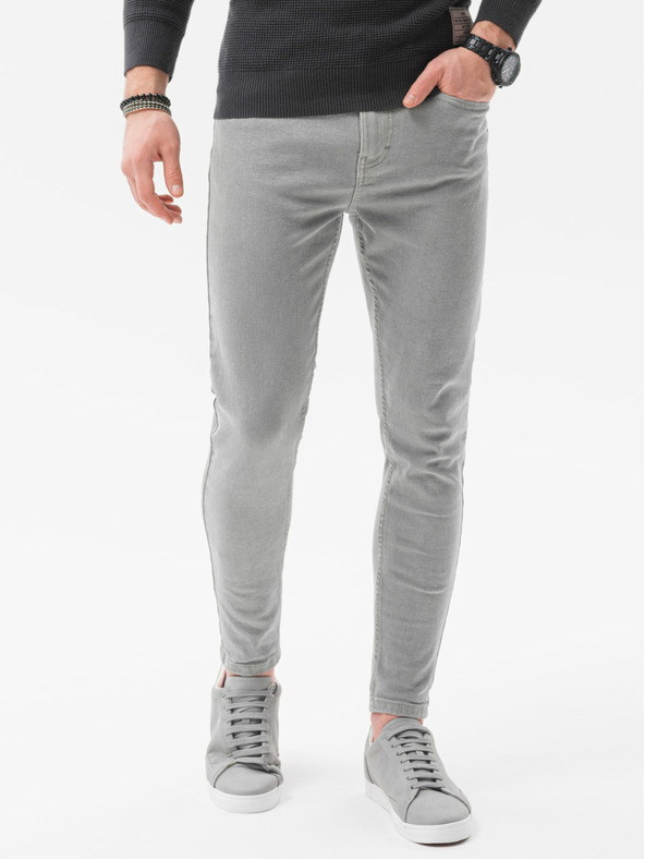 Ombre Clothing Šedé pánske džínsy Ombre Clothing P1058