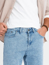 Ombre Clothing Pánske klasické sprané džínsy REGULAR FIT modré ombré Oblečenie