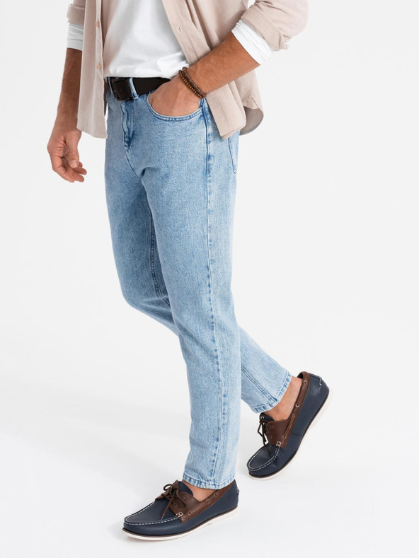 Ombre Clothing Pánske klasické sprané džínsy REGULAR FIT modré ombré Oblečenie