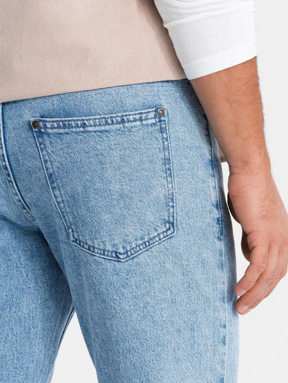 Ombre Clothing Pánske klasické sprané džínsy REGULAR FIT modré ombré Oblečenie