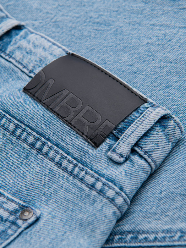 Ombre Clothing Pánske klasické sprané džínsy REGULAR FIT modré ombré Oblečenie