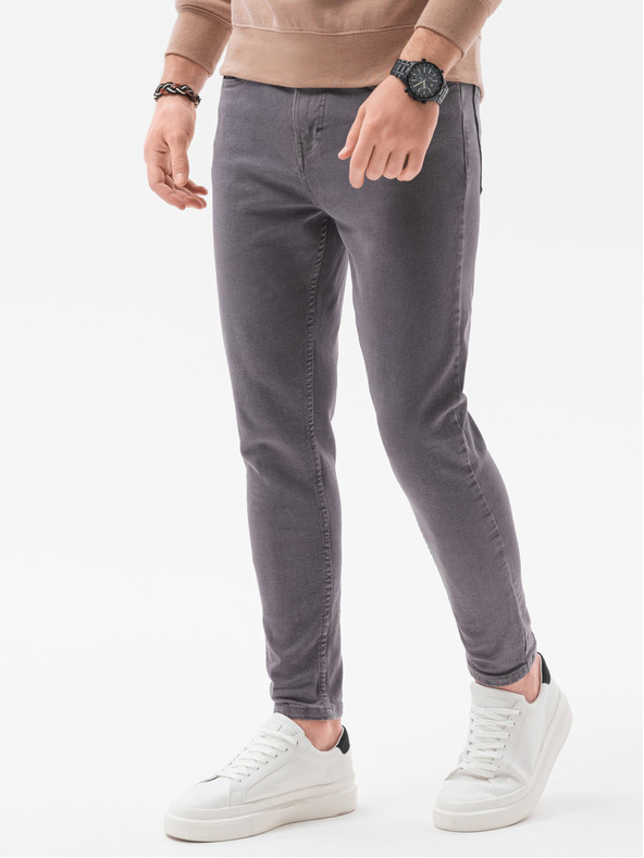Ombre Clothing Tmavosivé pánske džínsy Ombre Clothing P1058