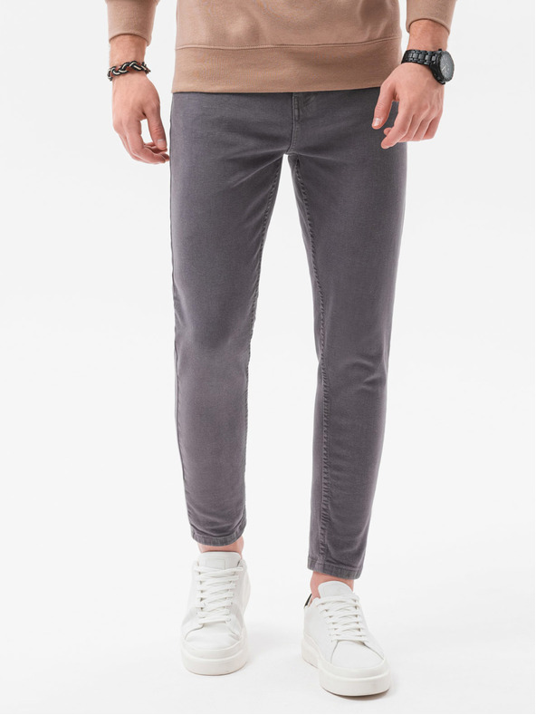 Ombre Clothing Tmavosivé pánske džínsy Ombre Clothing P1058