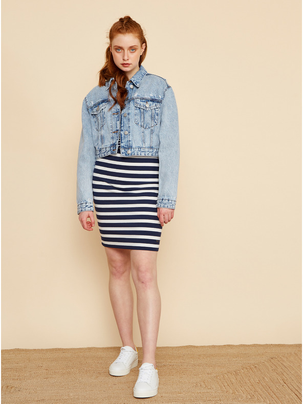 ZOOT.lab Tmavomodrá dámska pruhovaná základná mikina ZOOT.lab Maja