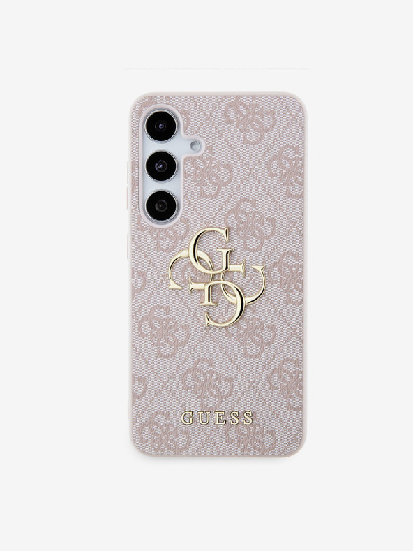 Guess Guess PU 4G Metal Logo Zadný Kryt pre Samsung Galaxy S24 Pink