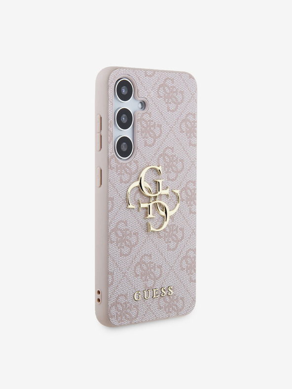 Guess Guess PU 4G Metal Logo Zadný Kryt pre Samsung Galaxy S24 Pink