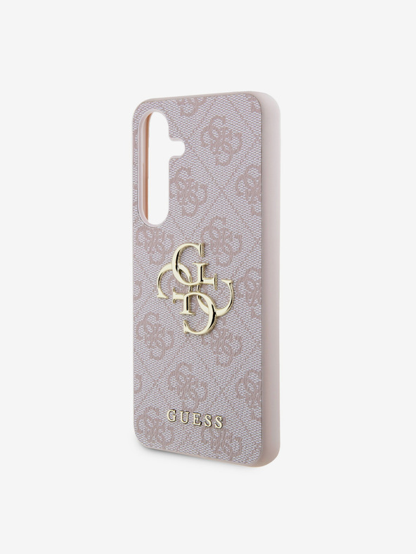 Guess Guess PU 4G Metal Logo Zadný Kryt pre Samsung Galaxy S24 Pink