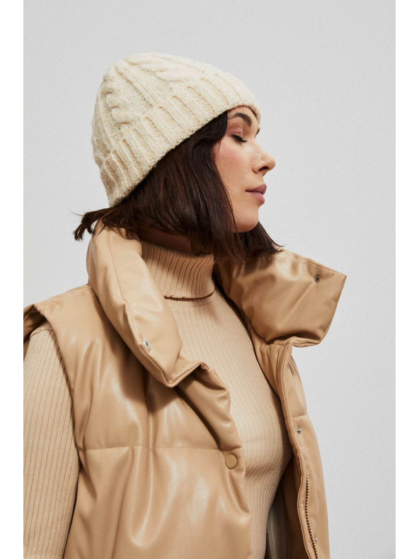 Moodo Teplá čiapka s pleteným šiltom Moodo