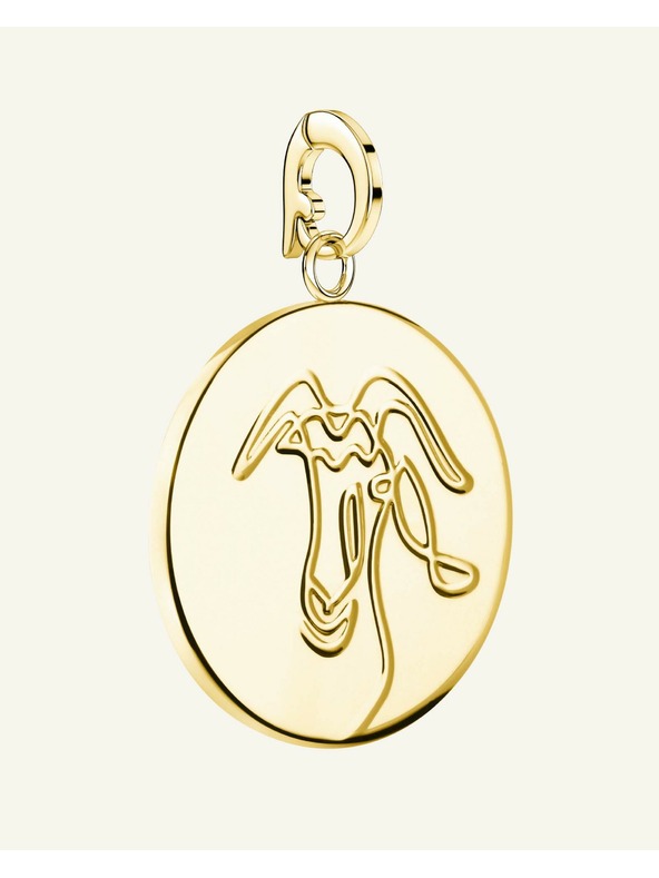 Rosefield Rosefield prívesok zlatej farby Zodiac Coin Kozorožec