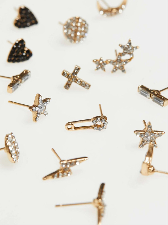 Moodo Súprava náušníc zlatej farby Moodo