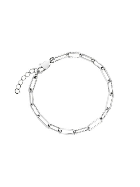 Rosefield Rosefield náramok striebornej farby Hammered Chain JBHCS-J596