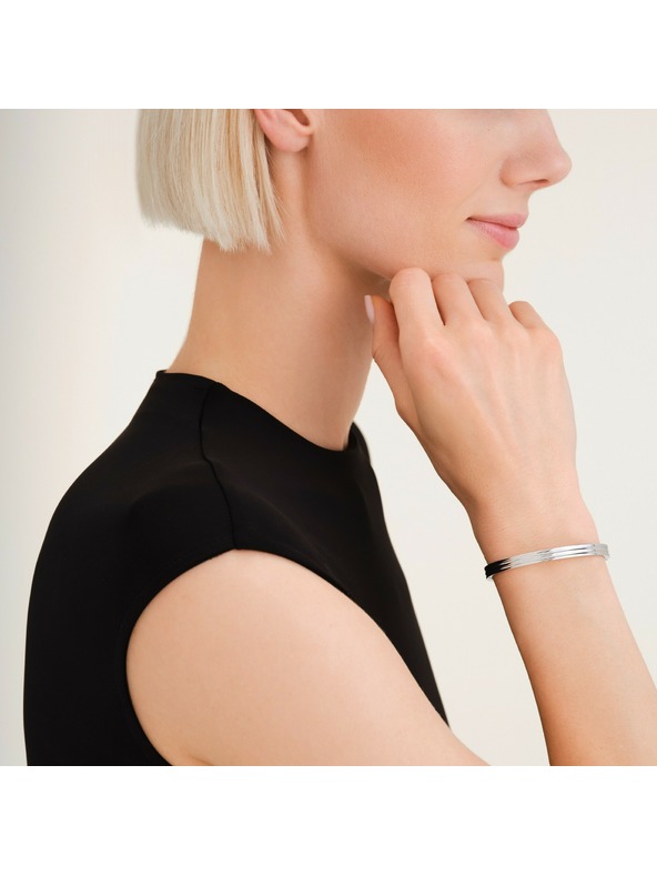 Rosefield Rosefield dámsky pevný náramok rhodiovaný JBSBS-J1042