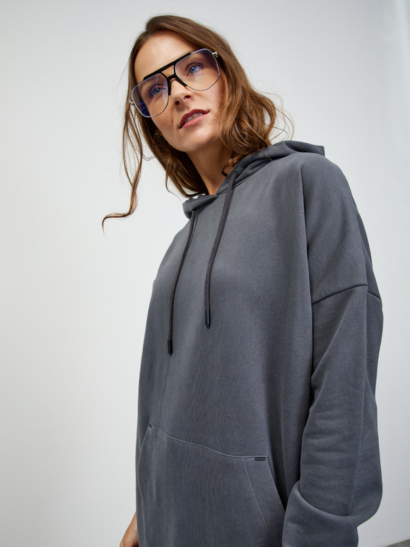 ZOOT.lab Šedá dámska mikina s kapucňou základné šaty ZOOT.lab Dove