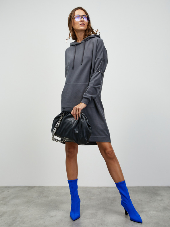 ZOOT.lab Šedá dámska mikina s kapucňou základné šaty ZOOT.lab Dove