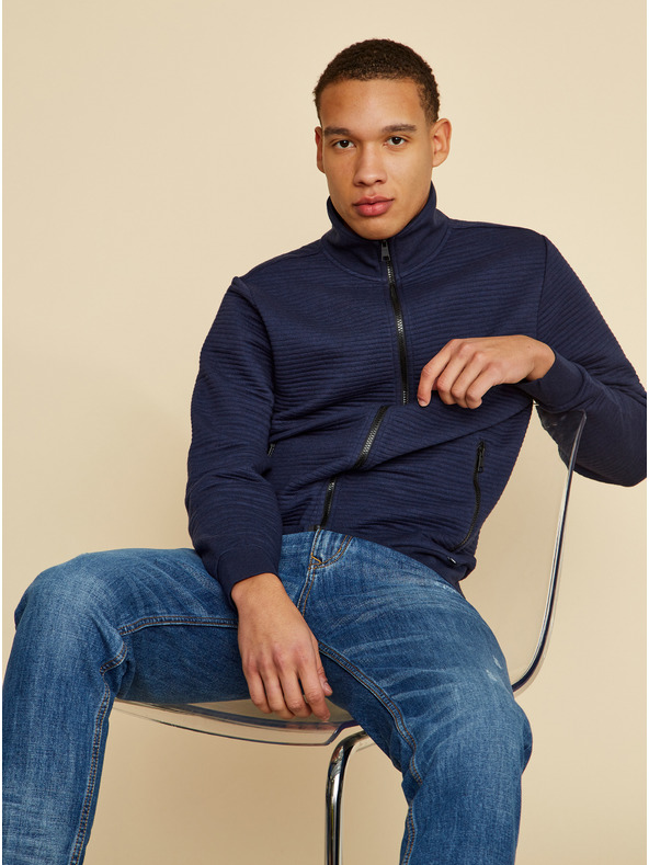 ZOOT.lab Tmavomodrá pánska mikina ZOOT.lab Malvin