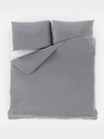 Kvalitex Francúzska saténová posteľná bielizeň so vzorom 1+2, 220x200, 70x90cm SVETLO SIVÁ