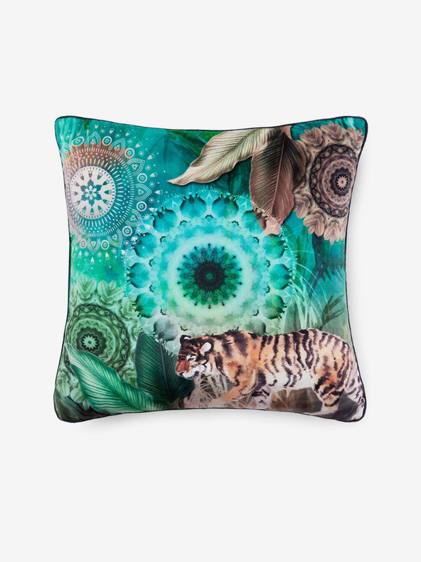 Home 48 x 48 cm - zelený vzorovaný obojstranný vankúš s výplňou Hip Bedding Yukon