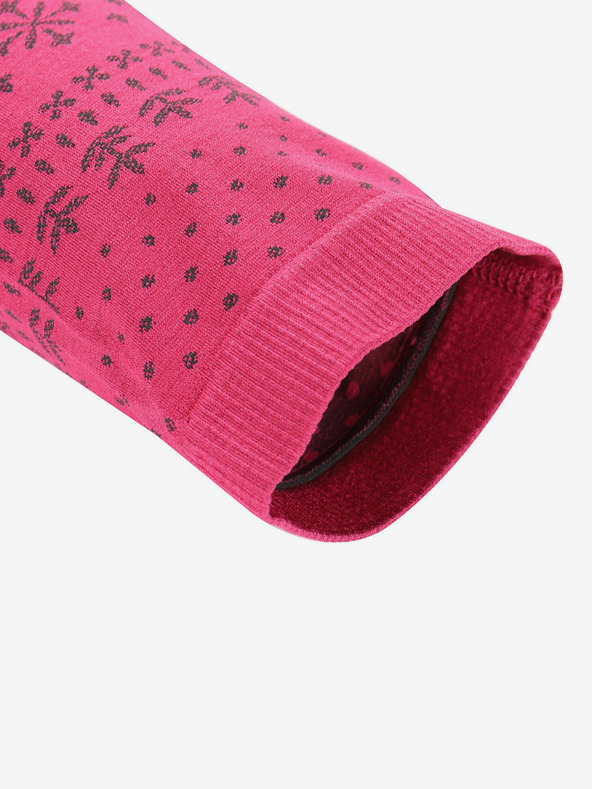 ALPINE PRO Tmavoružové dievčenské funkčné prádlo ALPINE PRO Lento