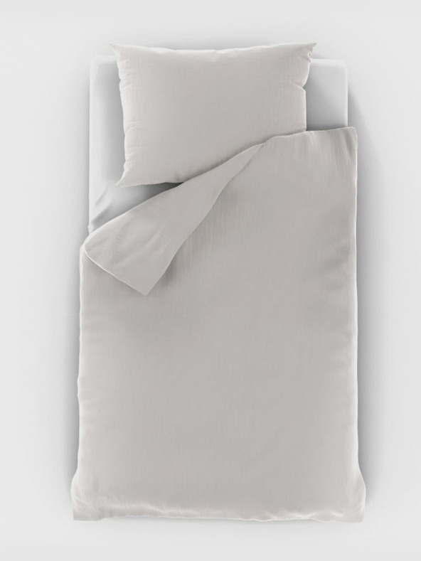 Kvalitex Predĺžené mušelínové posteľné obliečky 140x220, 70x90cm smotanové Kvalitex