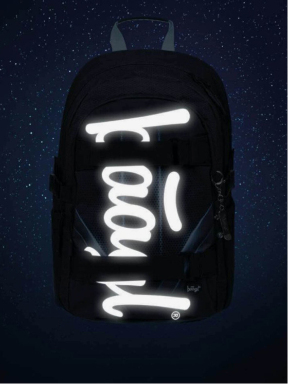 BAAGL  Čierny 3 set skate bluelight: batoh, penál, taška Baagl