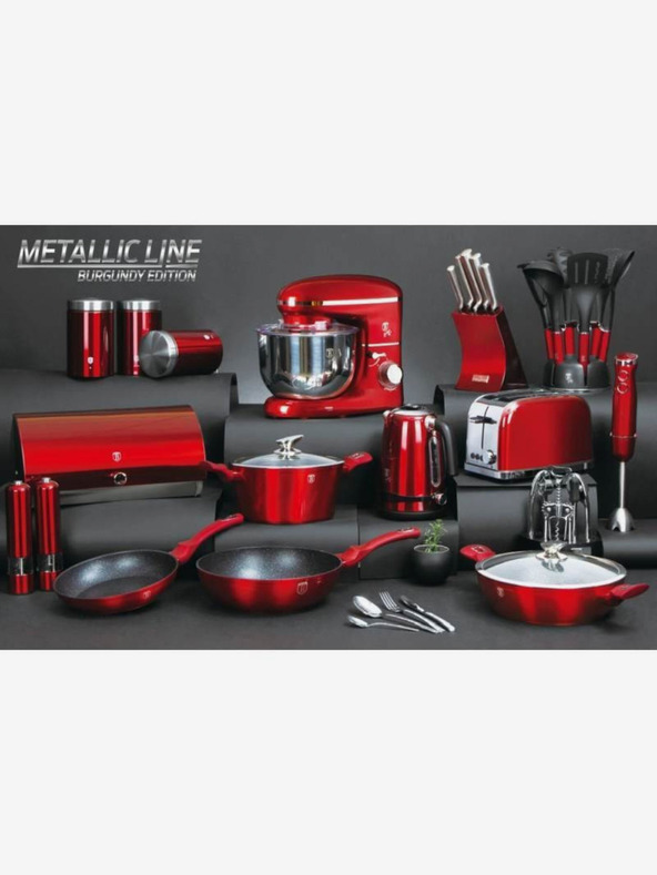 Berlingerhaus Panvica na palacinky s pokrievkou s mramorovým povrchom 16 cm Burgundy Metallic Line BERLINGERHAUS