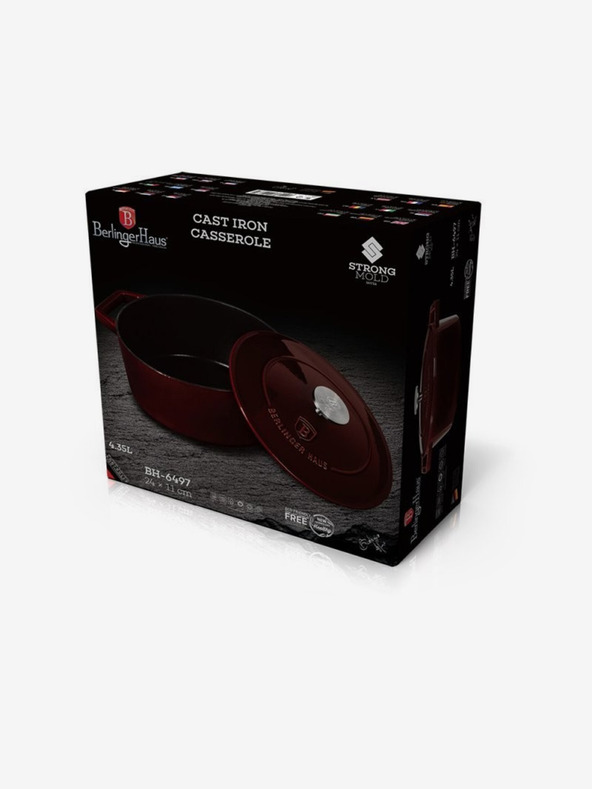 Berlingerhaus Pekáč liatinový s pokrievkou 24 cm Burgundy Line BERLINGERHAUS