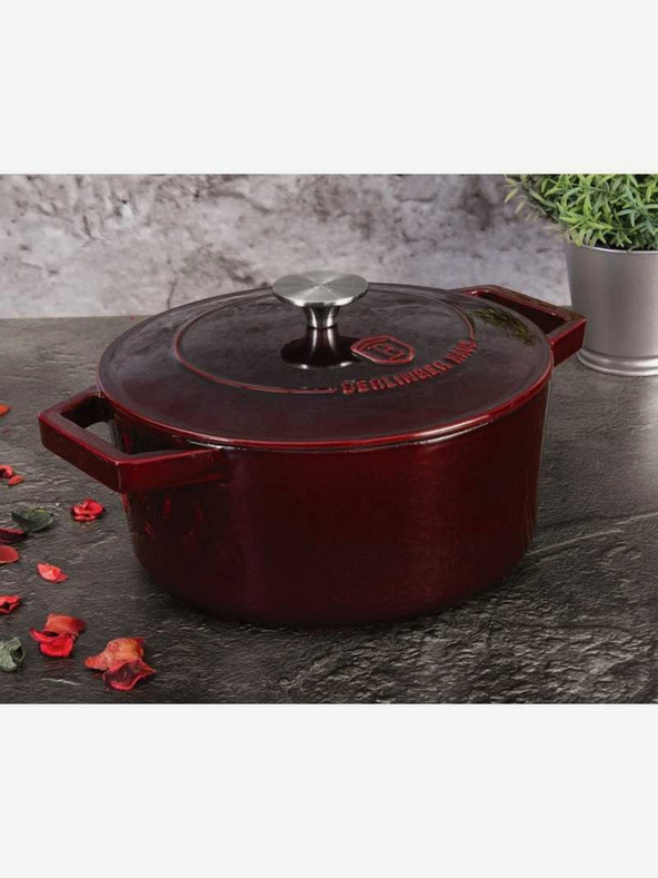 Berlingerhaus Pekáč liatinový s pokrievkou 24 cm Burgundy Line BERLINGERHAUS