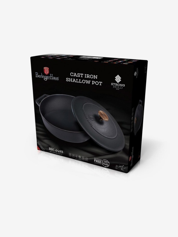 Berlingerhaus Liatinový pekáč s pokrievkou 26 cm BERLINGERHAUS Black Rose Collection